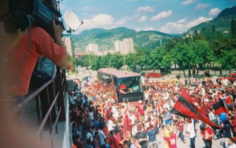 Doček igrača poslije utakmice Intertoto kupa